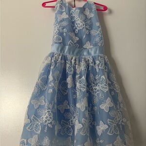 Blue Floral Kids Dress